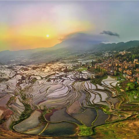 三月春光好 哈尼梯田美