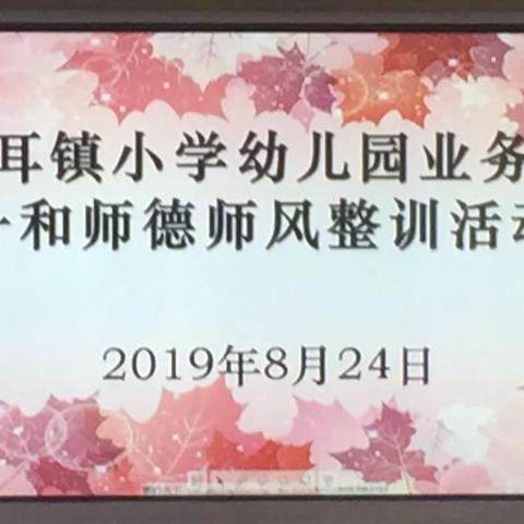 寺耳镇小学幼儿园业务提升和师德师风整训活动