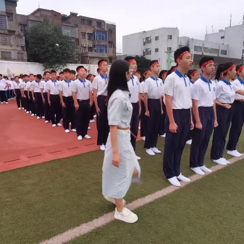 江声中学队列队形武术操比赛