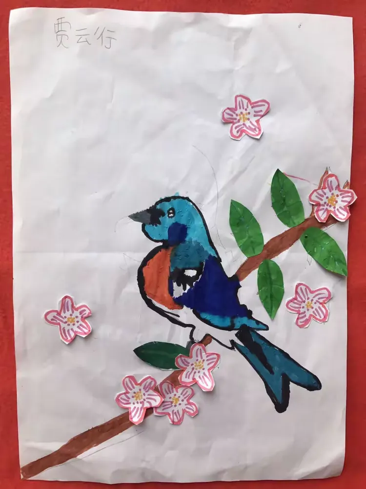 二年级学生作品《鸟语花香春意浓》