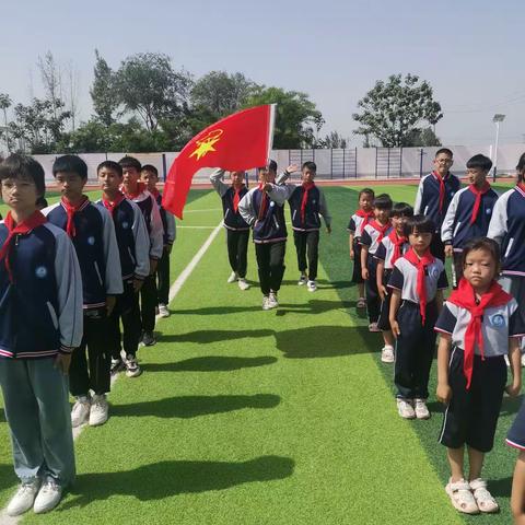 队旗飘飘，童心飞扬——枣强县第九小学小学一年级新队员入队仪式