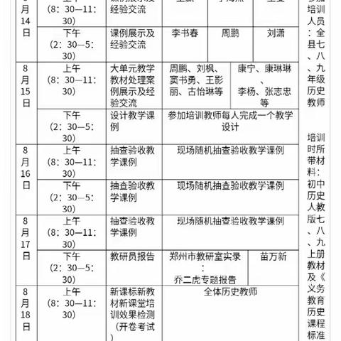 （郝寨中学）不负韶华 蓄力向上 —社旗县2023年历史暑期培训活动纪实