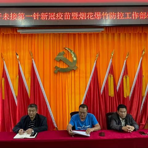 武山村召开未接第一针疫苗暨烟花爆竹防控工作部署会