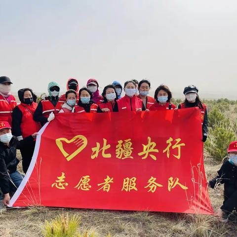 五一劳动节，植树增绿，央行志愿者在行动