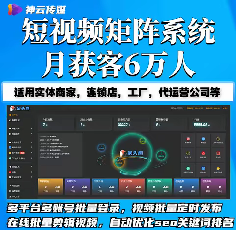 短视频矩阵获客系统，月获客10000人+