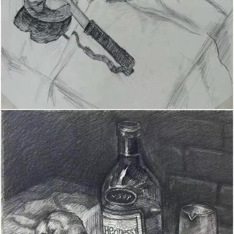 初二年级第一个月素描月的练习作业