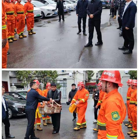 广信区委书记何党生，区委常委、常务副区长叶建国走访慰问区应急管理局全体干部职工