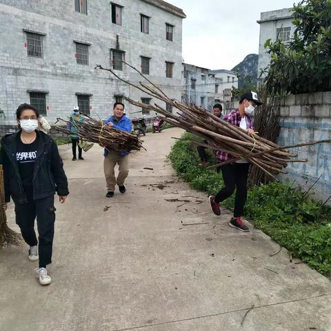 覃塘区蒙公镇英峨村抗疫爱卫五大清洁行动