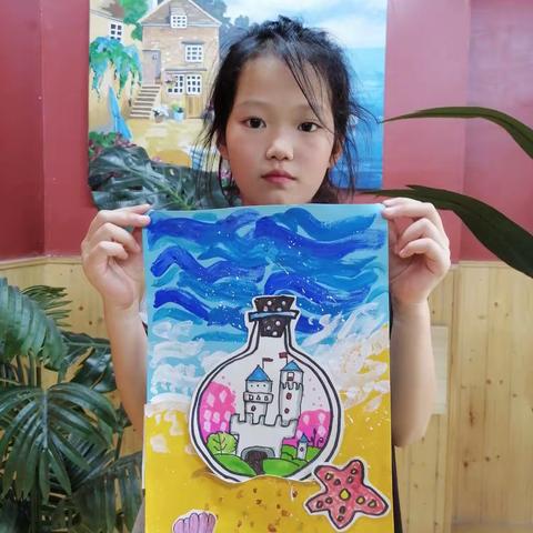 三点班小朋友们作品《漂流瓶》