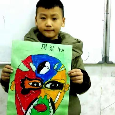 未来星美术培训学校广场校区创意油彩班萌宝们大作，圣诞老人！