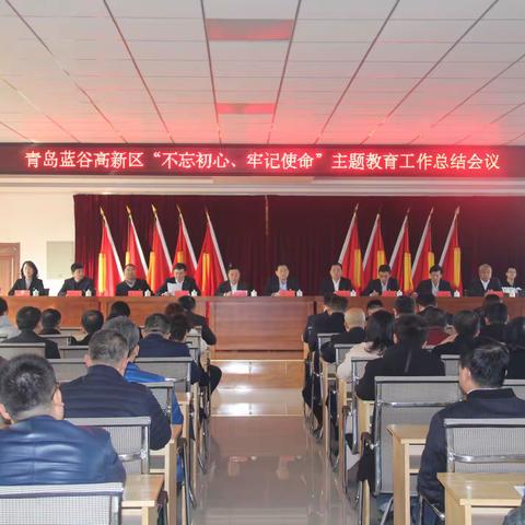 青岛蓝谷高新区召开“不忘初心、牢记使命”主题教育总结工作会议