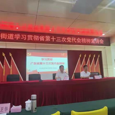 南海街道召开学习贯彻广东省第十三次党代会精神专题宣讲会