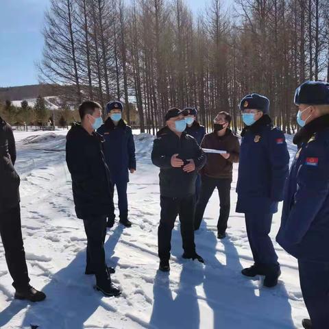 大兴安岭森林消防支队政治部主任赵厚成一行到大葱山靠前驻防站对接靠前驻防相关事宜