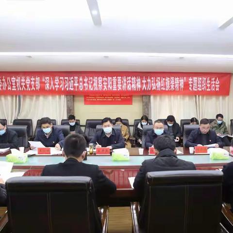王彦民以普通党员身份参加县委办公室机关党支部专题组织生活会