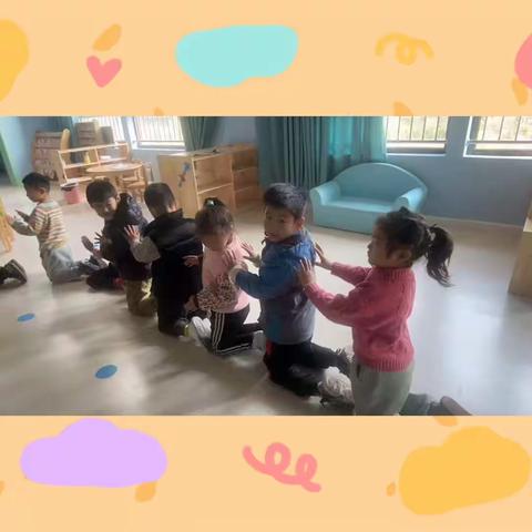 【开心游戏  快乐团队】—洛龙区第五实验（广小附属）幼儿园  蓝鲸二班   “真人版”多米诺骨牌
