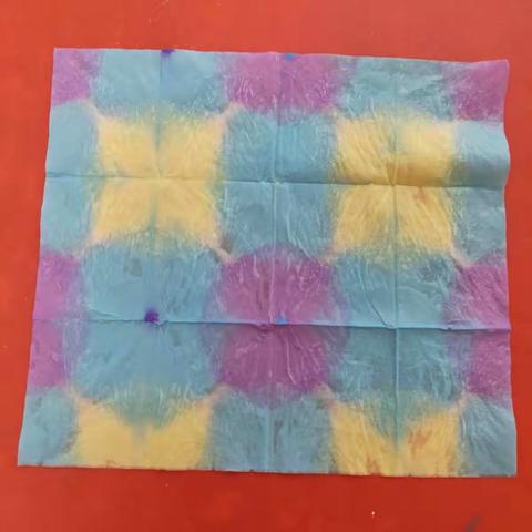 小二班艺术活动－《扎染手纸帕》