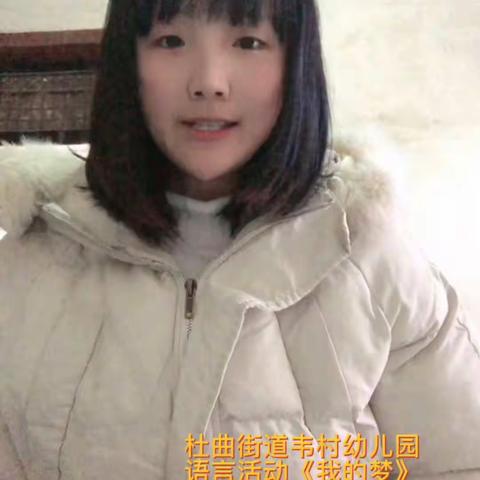 杜曲街道韦村幼儿园牛瑞雪老师语言活动《我的梦》