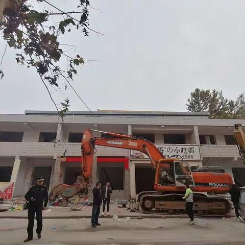 【一大队】拆除违法建筑，配合“多彩花海”行动