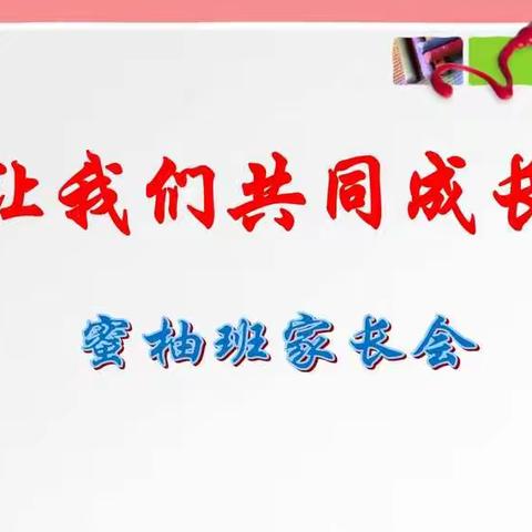 让爱陪伴  共同成长——煤气化一幼蜜柚班家长会