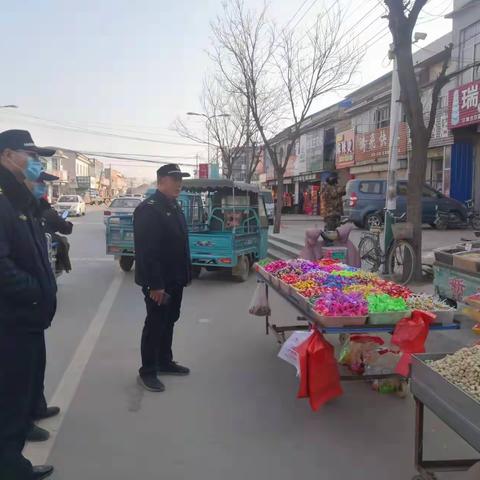 垛石中队整治市容市貌，做好春节期间保障工作