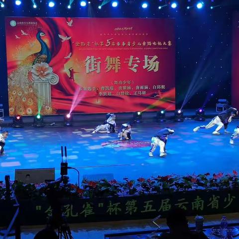绿春县青少年校外活动中心街舞班学员赴昆明参加“金孔雀”杯第五届云南省少儿舞蹈电视大赛