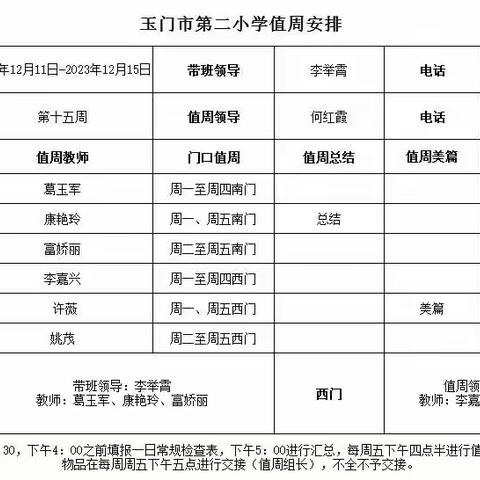 “岁暮天寒 敦本务实”—玉门市第二小学第十五周值周纪实