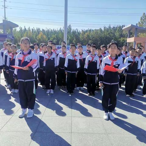 养成良好习惯  铸造精彩人生———博兴县第五小学六年级一班升旗掠影