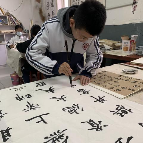 固安镇中2022年元旦师生书画展