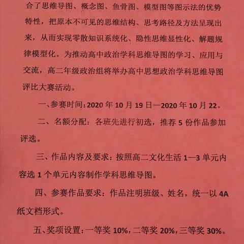 课题动态07   巧思见智慧  导图展风采——栗中高二思想政治学科思维导图大赛