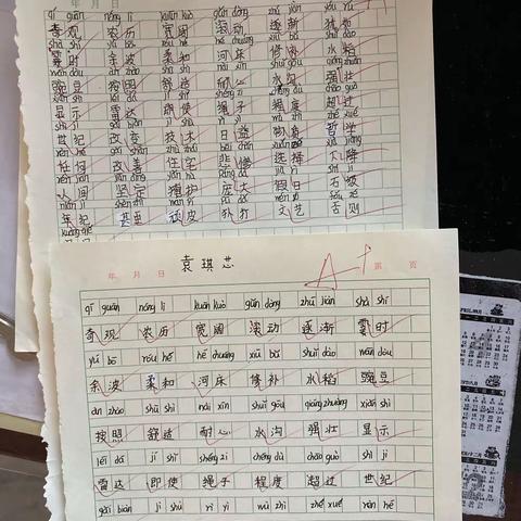 语文书写比赛活动————安丰木厂屯小学