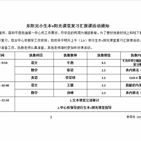 听评“生本课”，促膝“谈家常”——平邑街道第一中心校到东阳完小进行课堂指导