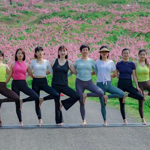 【桃花岭中瑜伽美】