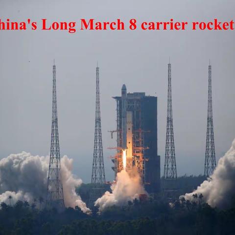 22 Satellites Transported into Orbit by China‘s Long March 8 Carrier Rocket! Debut Flight!