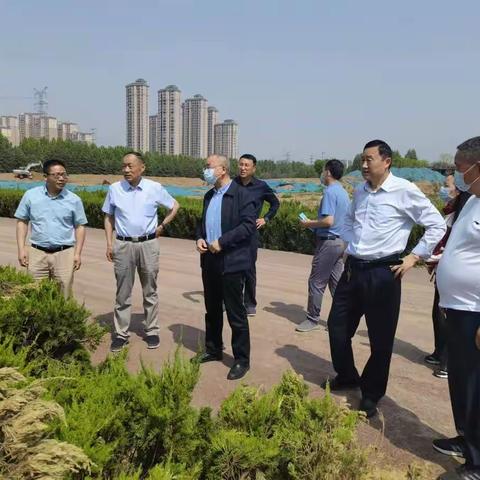 市城管局党组副书记、副局长崔克涛局四级调研员申晓明调研2022年园林绿化项目