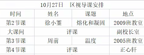 天元区教研室物理教研员下校进行课堂诊断