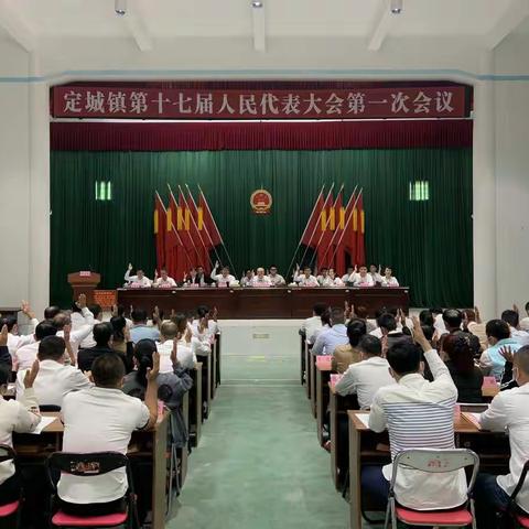 定城镇第十七届人民代表大会第一次会议胜利闭幕