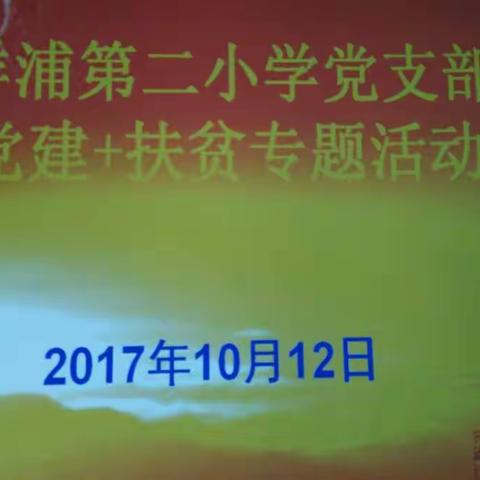 洋浦第二小学党支部开展“党建+扶贫”专题活动