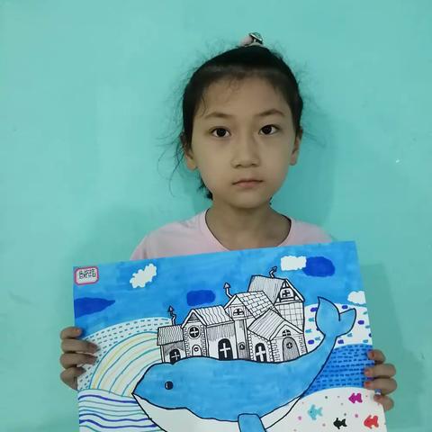 北京画廊•榆林校区思维班8月4日作品展览《鲸鱼》