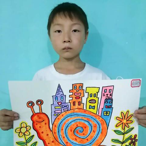 北京画廊•榆林校区思维班9月3日作品展览《蜗牛的家》