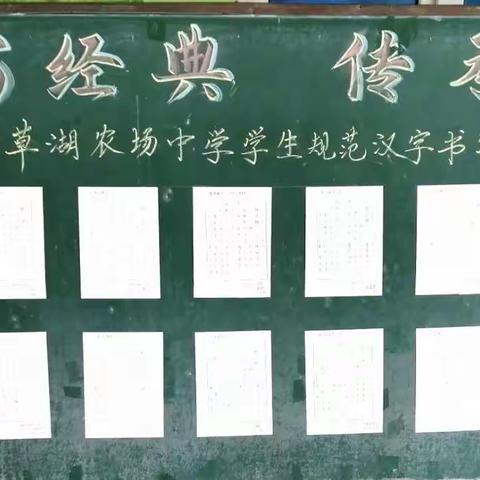 【芳新教育集团】书写经典，传承文明——芳草湖农场中学开展学生规范汉字书写比赛