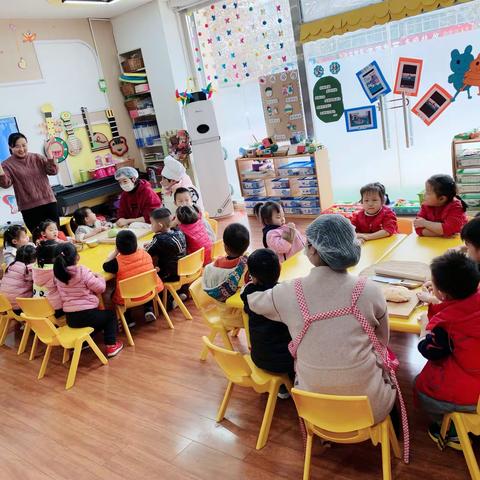 泰山实验小学附属幼儿园冬至包水饺活动（小一班剪影）