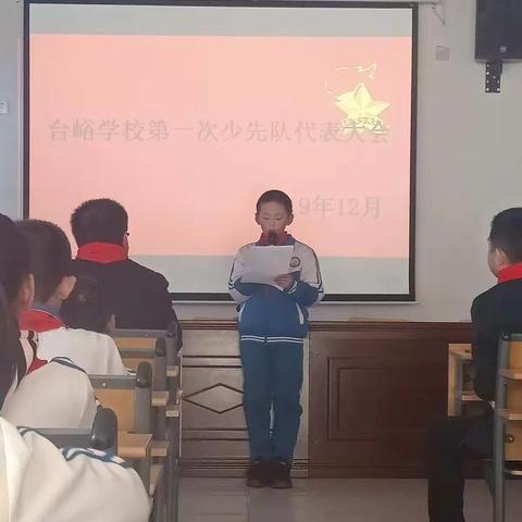 阜平县台峪学校第一届少代会