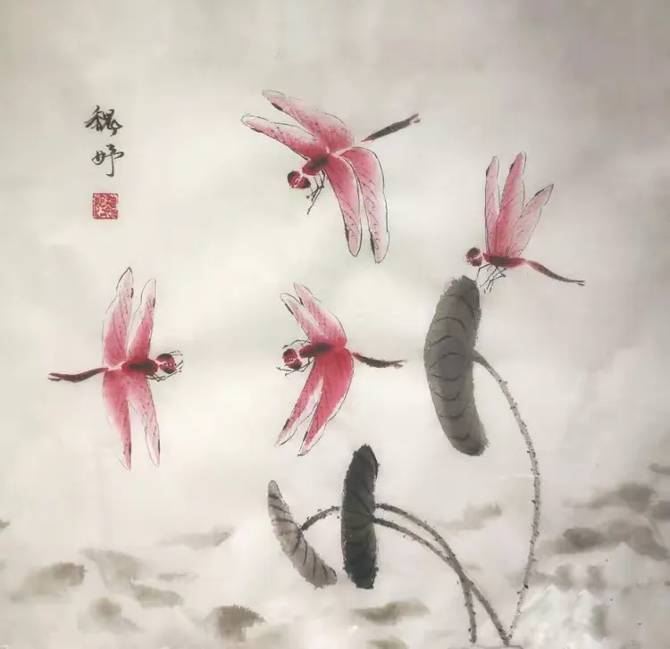 国画网络班第九节课《蜻蜓的画法》