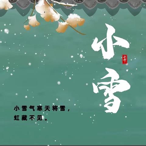 “轻盈小雪  寒冬始俏”——二十四节气 小雪❄️