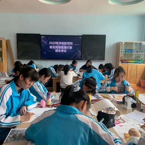 感受美 欣赏美 创造美 表现美湟源职业技术学校学前教育专业美术课程幼儿故事讲述展示活动