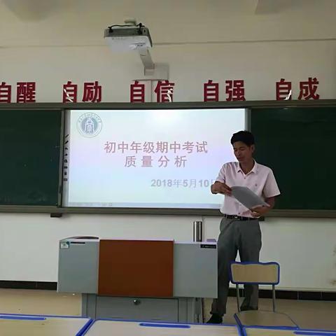 雄关漫道 从头而越——初中部第二学期期中考试质量分析会