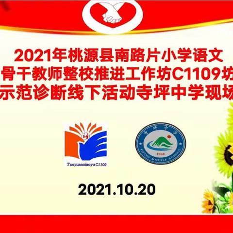 齐聚工作坊，研修促成长—2021年桃源县南路片小学语文骨干教师工作坊研修c1109坊示范诊断活动圆满完成