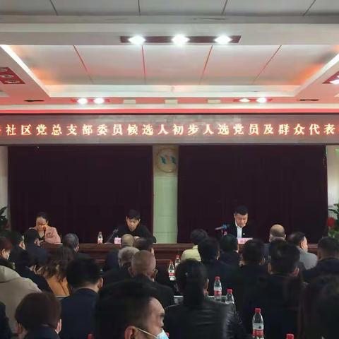 青屏街嵩阳路社区党总支部委员候选人初步人选党员和群众代表推荐会