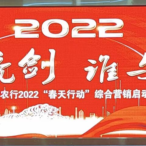 “寅虎亮剑，谁与争锋”广水支行召开2022春天行动综合营销启动会