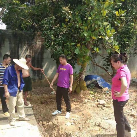 头竹村委会积极开展环境卫生整治